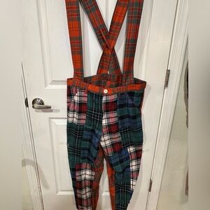 NWT Comme Des Garçon Plaid Overalls MEDIUM